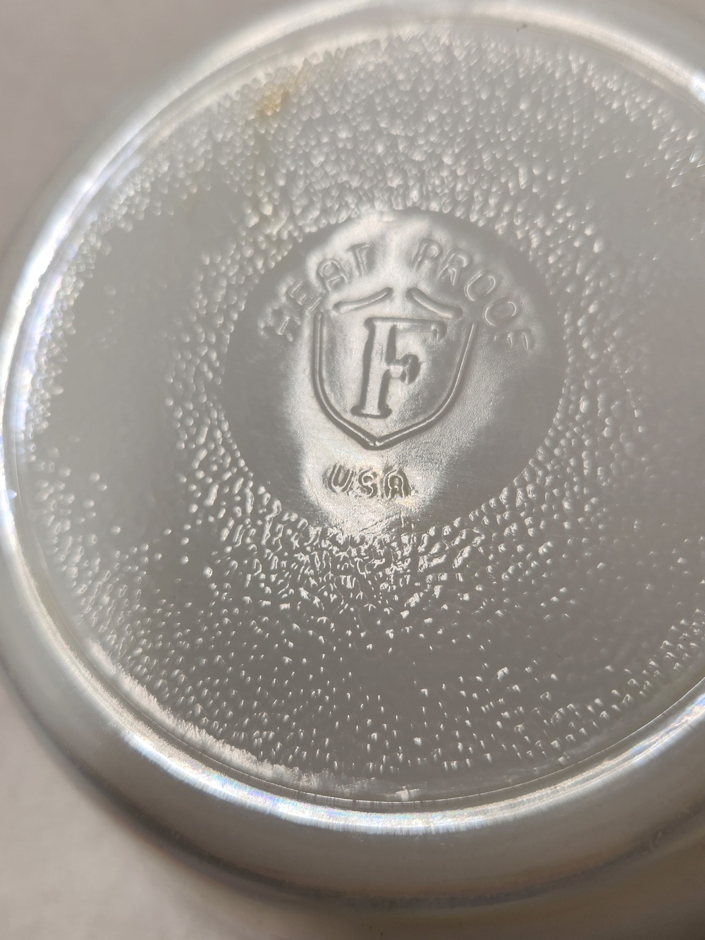 Federal Glass Moonglow Iridescent Pearl White Set of 2 Dessert Bowls Vintage MCM - Picture 5 of 11
